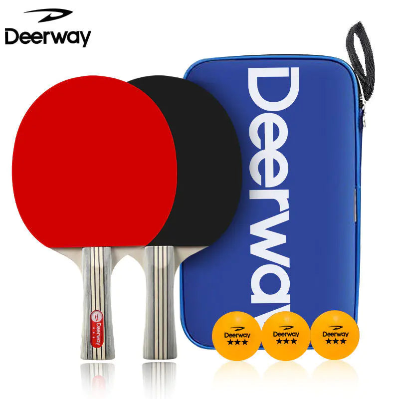 Table Tennis Paddle Set with Two Paddles and Balls