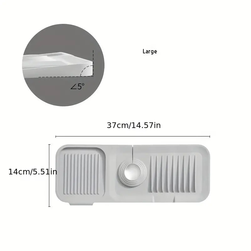 Thickened Silicone Waterproof Faucet Splash Mat (1pc)