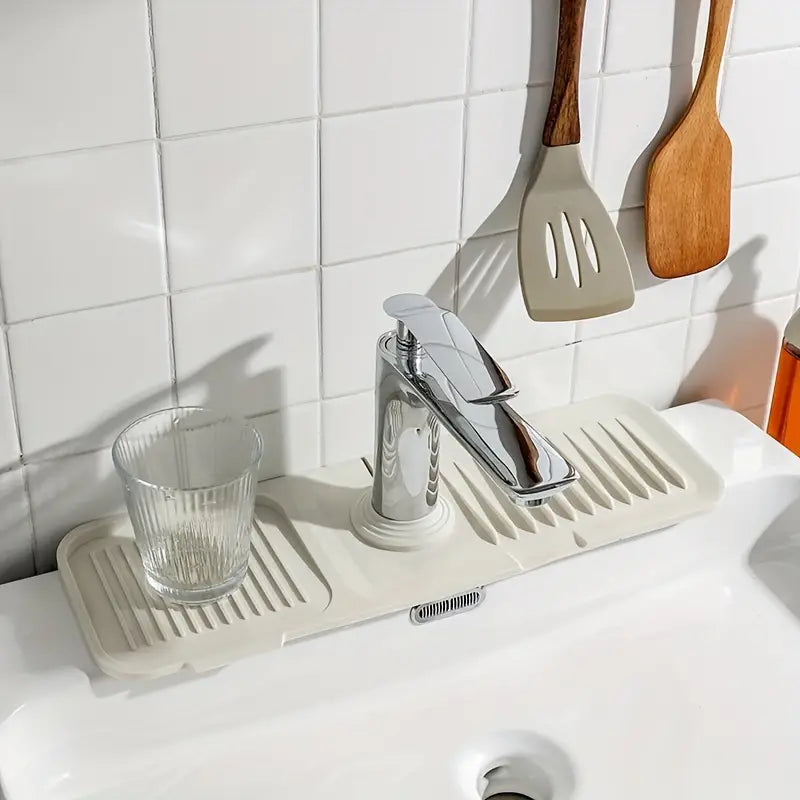 Thickened Silicone Waterproof Faucet Splash Mat (1pc)