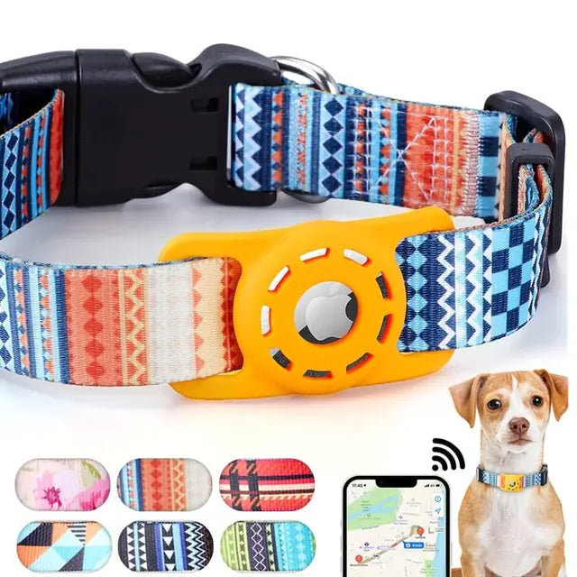 'Digital Printing' Design Collar for Apple Airtag for Cats and Dogs