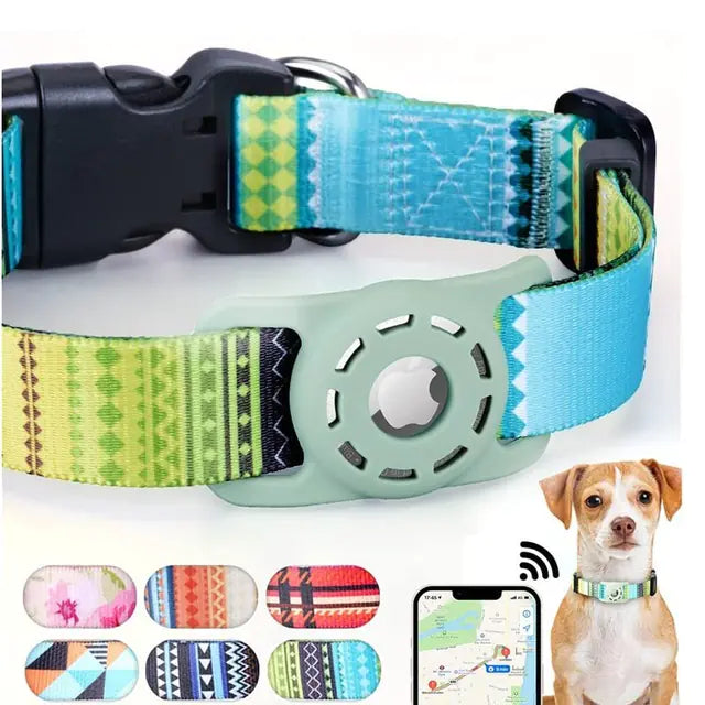 'Digital Printing' Design Collar for Apple Airtag for Cats and Dogs
