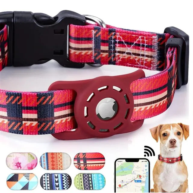 'Digital Printing' Design Collar for Apple Airtag for Cats and Dogs