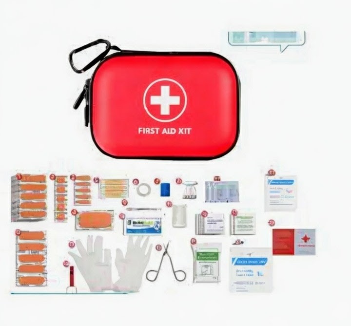 91 pcs Portable Emergency First Aid Kit for Camping Travel