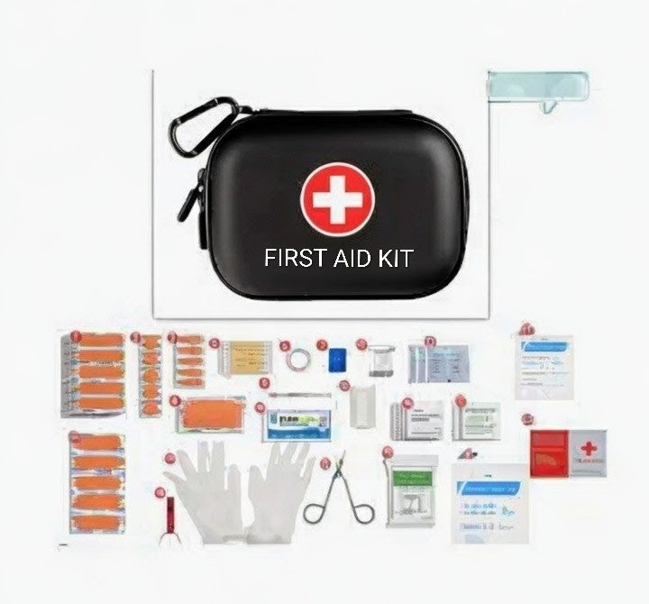 91 pcs Portable Emergency First Aid Kit for Camping Travel