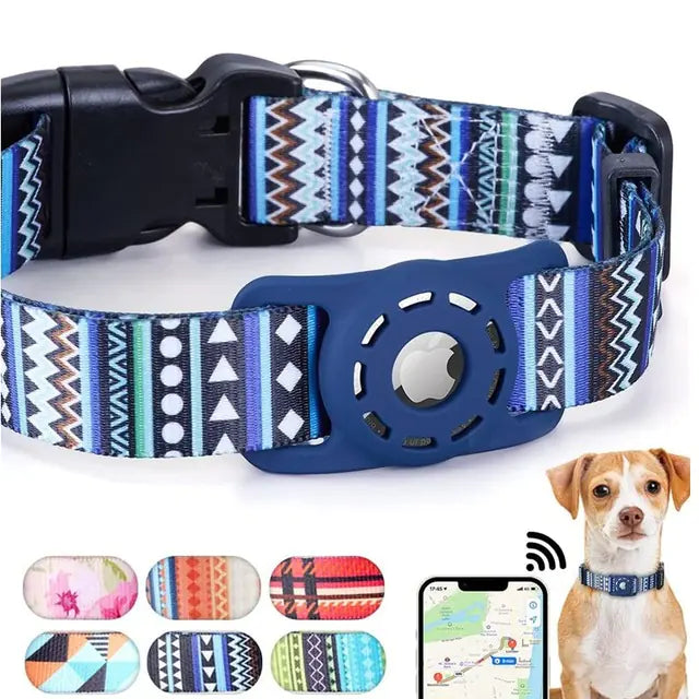 'Digital Printing' Design Collar for Apple Airtag for Cats and Dogs