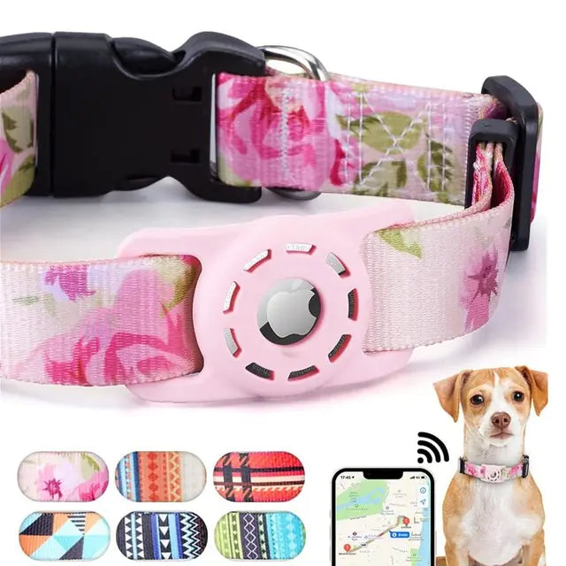 'Digital Printing' Design Collar for Apple Airtag for Cats and Dogs
