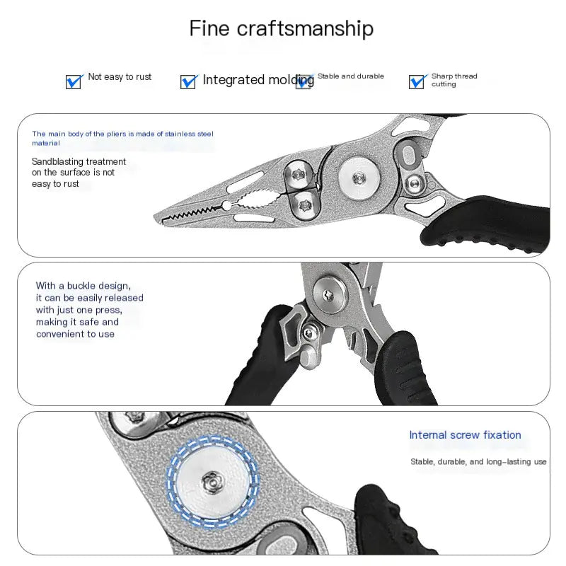 Japanese Mini Multi-Function Fishing Pliers and Scissors