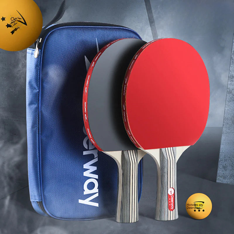 Table Tennis Paddle Set with Two Paddles and Balls